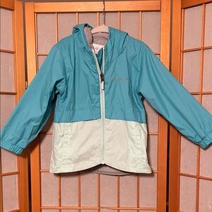 Columbia Rain Zilla Lightweight Teal Geyser Sea Ice Rain Jacket Size 3T